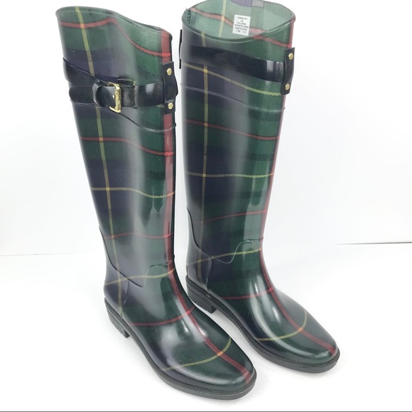Lauren Ralph Lauren RossalynII Tall Plaid Rain Boots - Picture 3 of 13